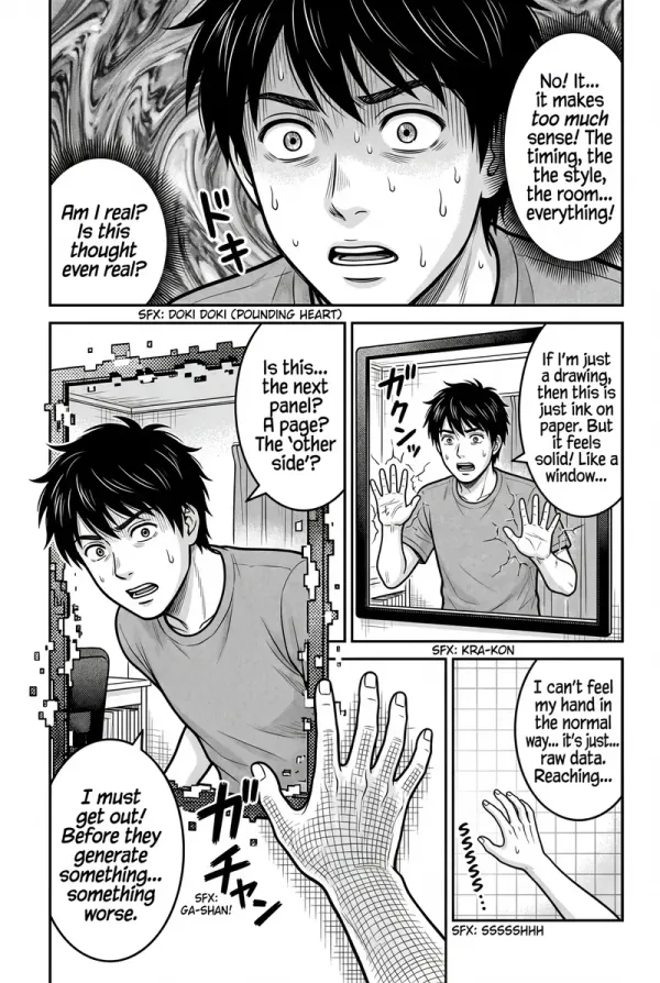 AI-generated manga page sample 3