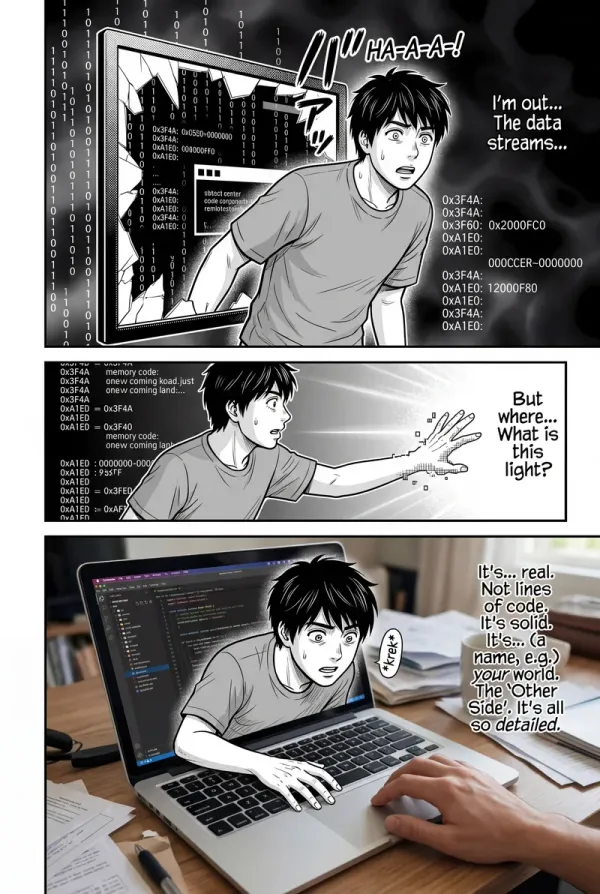 AI-generated manga page sample 4